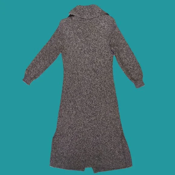 Calidad De Exportacion Baby Alpaca Long Cardigan Sweater Size M Preowned - Picture 8 of 10